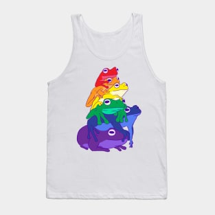 Gay Pride Frog Stack Tank Top